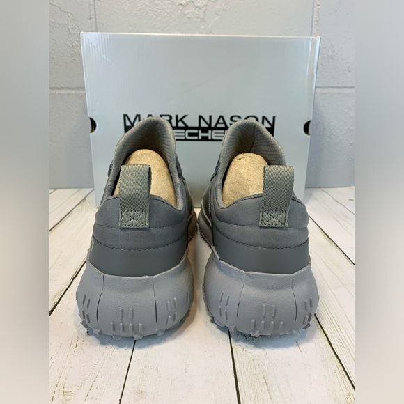 NIB Mark Nason For Skechers Gray Revo-Tivity Slip On No Tie Men's Sneaker-12 - Picture 5 of 9